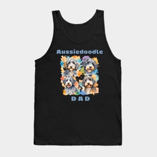 Aussiedoodle Dad Watercolor Tank Top